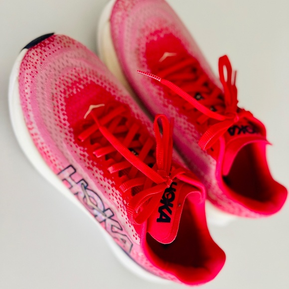 HOKA Women's Mach X Running Shoe in Raspberry/Strawberry - Picture 7 of 11